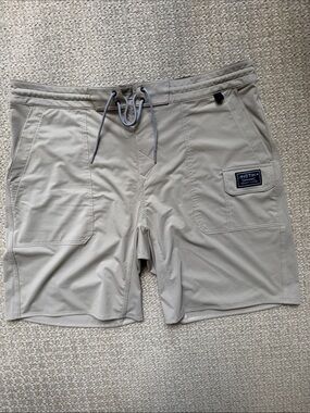 ANETIK Men’s Performance Drawstring Shorts in Light Khaki Size 36